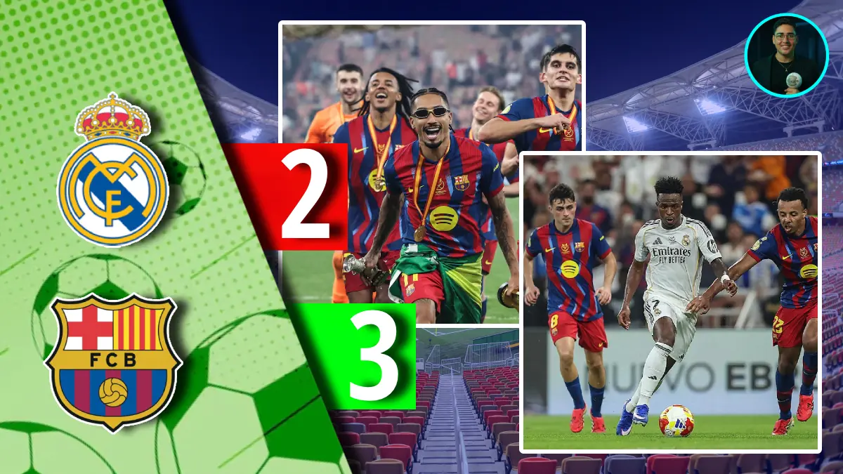 Barcelona campeón de la Supercopa de España 2026 tras vencer al Real Madrid en la final del Clásico