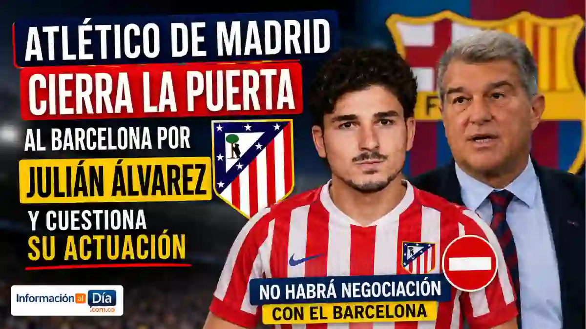 Atlético de Madrid cierra la puerta al Barcelona por Julián Álvarez y cuestiona su actuación