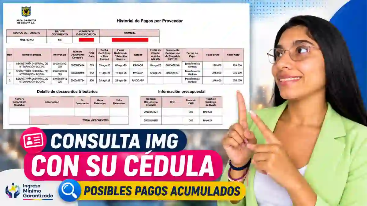 Consulta IMG con su cédula revise la liquidación y posibles pagos acumulados del Ingreso Mínimo Garantizado