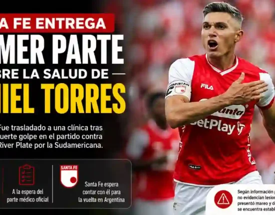 Daniel Torres salió en ambulancia tras fuerte golpe en Santa Fe vs. River Plate esto se sabe de su estado de salud