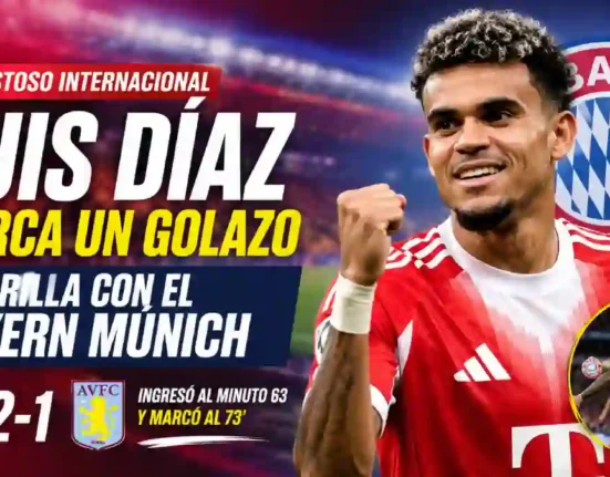 Luis Díaz marca un golazo con Bayern Múnich y brilla ante Aston Villa