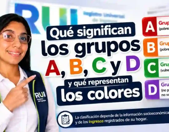 Qué significan los grupos A, B, C y D y qué representan los colores