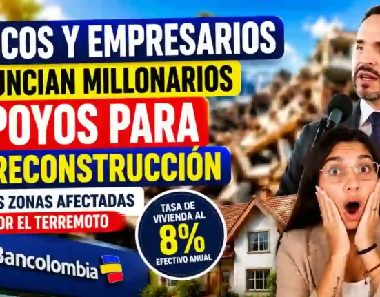 Terremoto en Colombia bancos y empresarios anuncian millonarios apoyos para la reconstrucción de las zonas afectadas