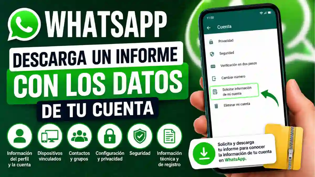 WhatsApp permite descargar un informe con los datos de su cuenta así puede solicitarlo