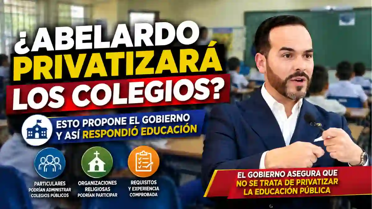 ¿Abelardo de la Espriella busca privatizar los colegios públicos Esto propone el Gobierno y así respondió Educación