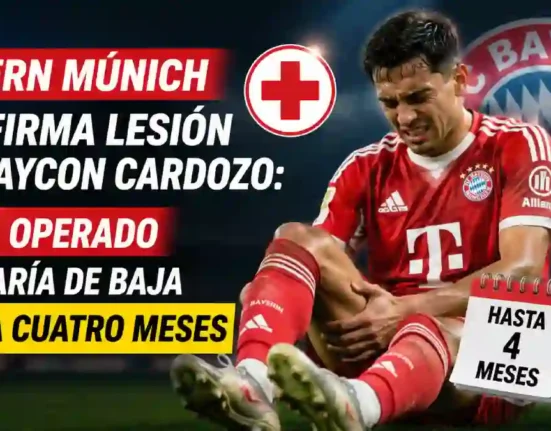 Bayern Múnich confirma lesión de Maycon Cardozo será operado y estaría de baja hasta cuatro meses