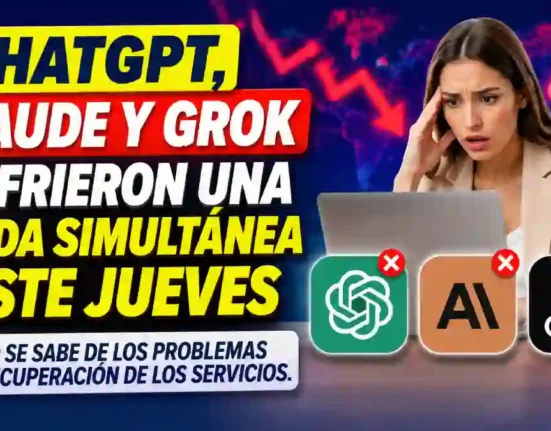 ChatGPT, Claude y Grok sufrieron una caída simultánea usuarios reportaron problemas de acceso