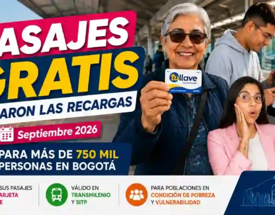 Pasajes Gratis septiembre 2026 en Bogotá más de 754.000 personas reciben el beneficio