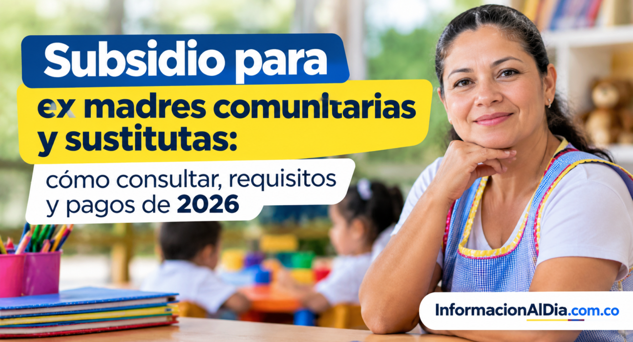 Subsidio para ex madres comunitarias y sustitutas cómo consultar, requisitos y pagos de 2026