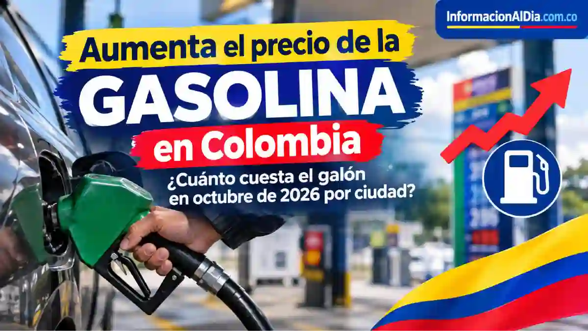 Aumenta el precio de la gasolina en Colombia cuánto cuesta el galón en octubre de 2026 por ciudad