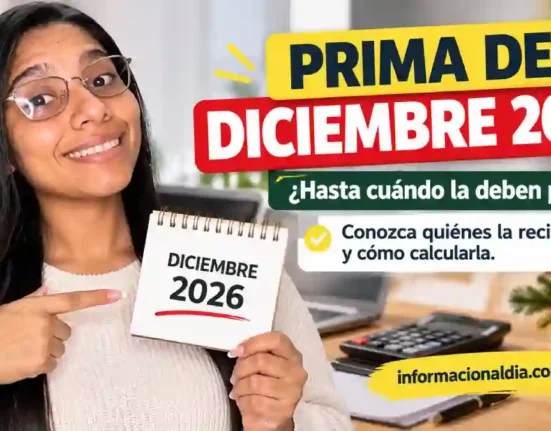 Prima de diciembre en Colombia 2026 fecha límite de pago, quiénes la reciben y cómo calcularla