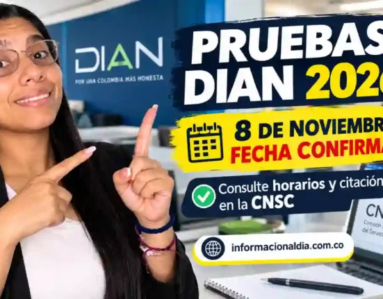 Pruebas DIAN 2026 fecha del examen, horario y citación